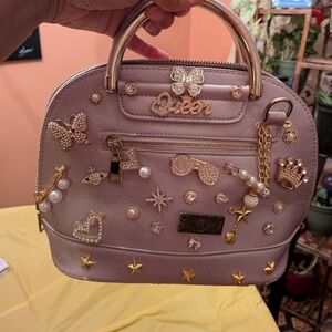 Elegant Women's Bag with Gold Accents
